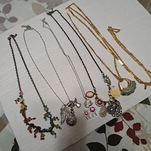 Pretty Costume Jewelry Necklace Lot